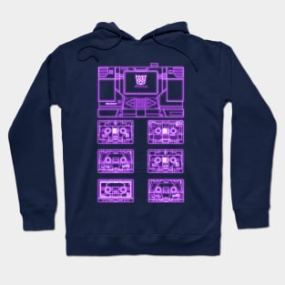 Masterpiece Soundwave and Cassettes Purple tron effect Hoodie